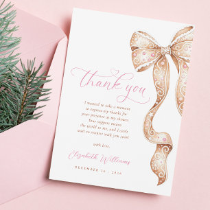 Carte de remerciements de petit Baby shower de bou