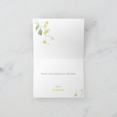 Carte de remerciements de petit Baby shower jaune (Intérieur)