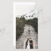 carte de remerciements de photo (Devant / Derrière)