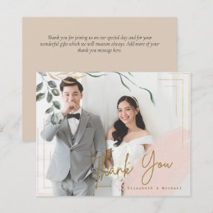 CARTE DE REMERCIEMENTS DE PHOTO BUDGÉTAIRE - MOYEN