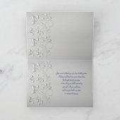 Carte de remerciements de photo d'argent et de (Intérieur)