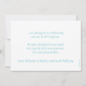 Carte de remerciements de photo de baptême de (Dos)