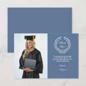 Carte de remerciements de photo de guirlande (Devant / Derrière)