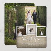 Carte de remerciements de photo de mariage de (Devant / Derrière)