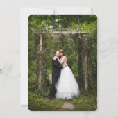 Carte de remerciements de photo de mariage de (Dos)