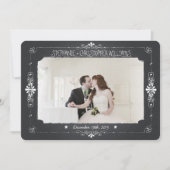 Carte de remerciements de photo de mariage de pot (Devant)