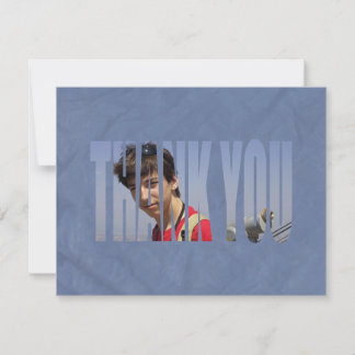 Carte de remerciements de photo de Mitzvah de