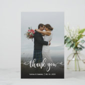 Carte de remerciements de photo Mariage du budget (Debout devant)