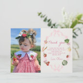 Carte de remerciements de photo végétale du marché (Debout devant)