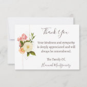 Carte de remerciements de photos des funérailles f (Devant)