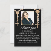 Carte de remerciements de photos funéraires de cad (Devant)
