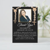 Carte de remerciements de photos funéraires de cad (Debout devant)