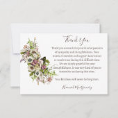 Carte de remerciements de photos funéraires de l'a (Devant)