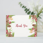 Carte de remerciements de pins et de baies (Debout devant)