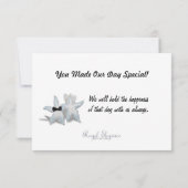 Carte de remerciements de plage d'étoiles de mer (Dos)