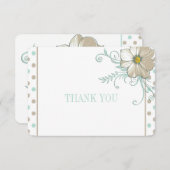 CARTE DE REMERCIEMENTS DE POINTS BISQUES À LA MINT (Devant / Derrière)