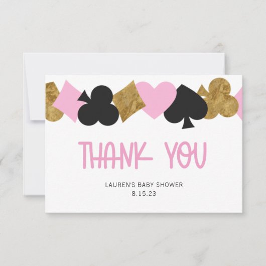 Carte de remerciements de poker (Devant)