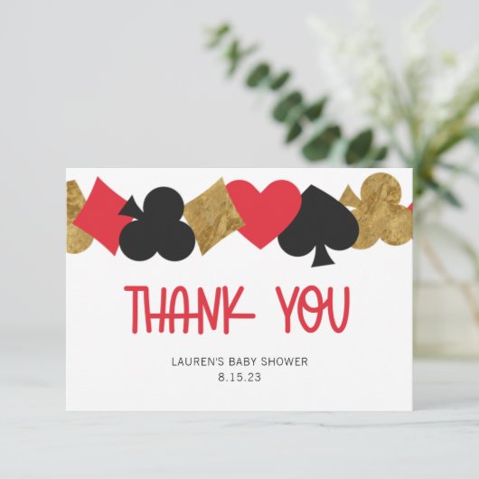 Carte de remerciements de poker (Debout devant)