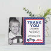 Carte de remerciements de police - fête (Debout devant)