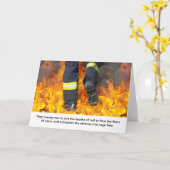 Carte de remerciements de pompier avec citation de (Fleur jaune)