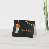 Carte de remerciements de pot de maçon de chute (Devant)