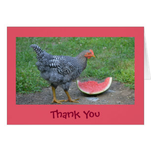Carte de remerciements de poulet chaud