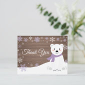 Carte de remerciements de pourpre de flocon de (Debout devant)