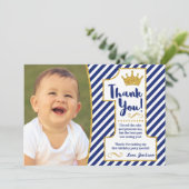 Carte de remerciements de prince First Birthday (Debout devant)