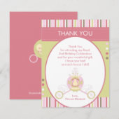 Carte de remerciements de princesse Carriage (Devant / Derrière)