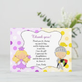 Carte de remerciements de princesse et de (Debout devant)