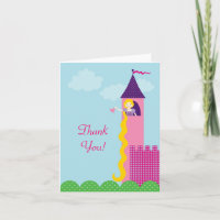 Carte de remerciements de princesse Rapunzel