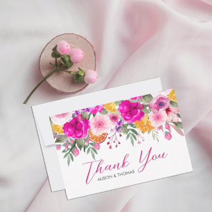 Carte de remerciements de printemps Fleur sauvage