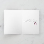 Carte de remerciements de professeur de danse (Intérieur)
