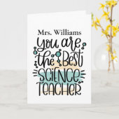 Carte de remerciements de professeur de sciences p (Fleur jaune)