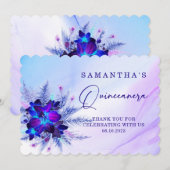 Carte de remerciements de Quinceañera (Devant / Derrière)