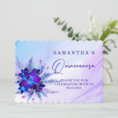 Carte de remerciements de Quinceañera (Debout devant)