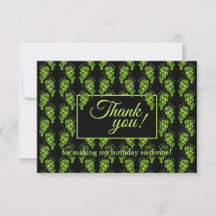 Carte de remerciements de raisins verts