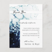 Carte de remerciements de réception de mariage de  (Devant)