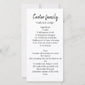 Carte de remerciements de recette de partie d'été (Dos)