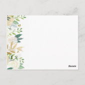 Carte de remerciements de réglage de l'emplacement (Dos)