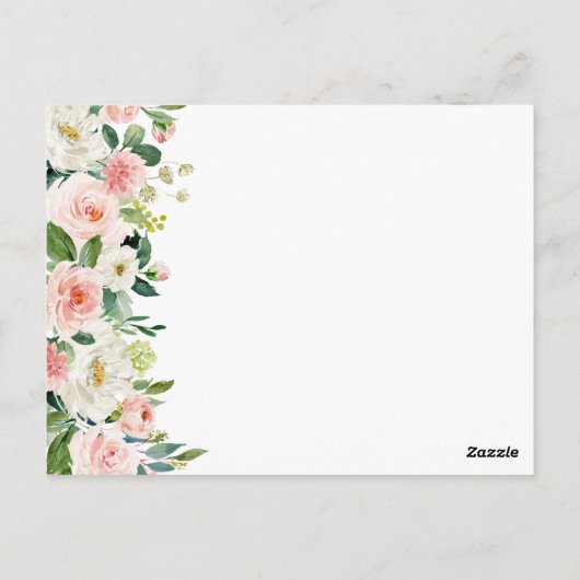 Carte de remerciements de réglage des lieux de fle (Dos)