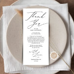Carte de remerciements de réglage minimaliste du M<br><div class="desc">C'est le script moderne minimaliste doux, dans le thème noir et blanc, dîner mariage cadre Merci Cartes. Partagez l'amour et montrez votre appréciation à vos invités, quand ils s'assoient à leur siège et lisent ce charmant remerciement personnalisé vous place la carte de réglage. C'est une façon merveilleuse de commencer votre...</div>