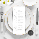 Carte de remerciements de réglage minimaliste du M<br><div class="desc">C'est la carte modifiable moderne, dans la conception de script minimaliste, thème gris foncé, Place Setting Merci Cartes (bienvenue et merci). Partagez l'amour et montrez votre appréciation à vos invités, quand ils s'assoient à leur siège et lisent ce charmant remerciement personnalisé vous place la carte de réglage. C'est une façon...</div>