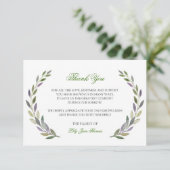 Carte de remerciements de remplissage couleur eau  (Debout devant)