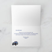 Carte de remerciements de retraite de la police bl (Intérieur)