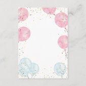 Carte de remerciements de révélation de genre rose (Dos)