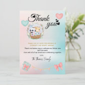 Carte de remerciements de révélation de l'égalité (Debout devant)