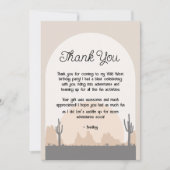 Carte de remerciements de rodéo Western First (Devant)