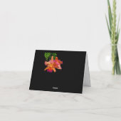 Carte de remerciements de rose de sorbet, rouge et (Dos)