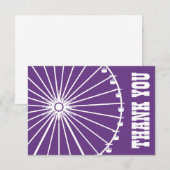 Carte de remerciements de roue de Ferris (pourpre (Devant / Derrière)